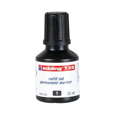 Flacone di ricarica Edding T25 per pennarello indelebile - Capacità 30 ml - Colore nero