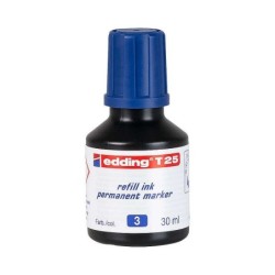 Flacone di ricarica Edding T25 per pennarello indelebile - Capacità 30 ml - Colore blu