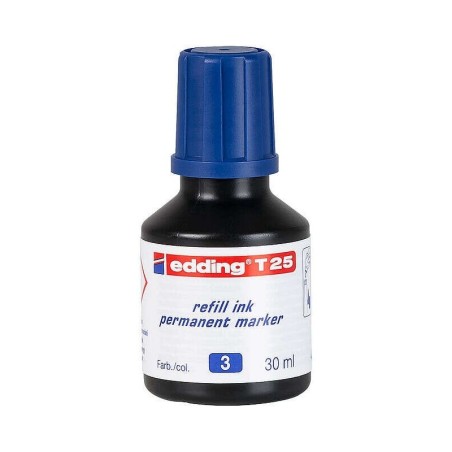 Flacone di ricarica Edding T25 per pennarello indelebile - Capacità 30 ml - Colore blu