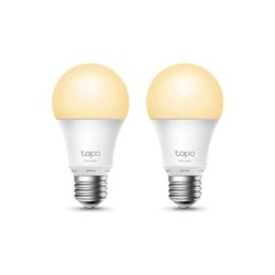 TP-Link Pack de 2 Bombillas Smart Wi-Fi Regulables - Calendario - Control de Voz - Control Remoto - Modo Ausente - 806 lm