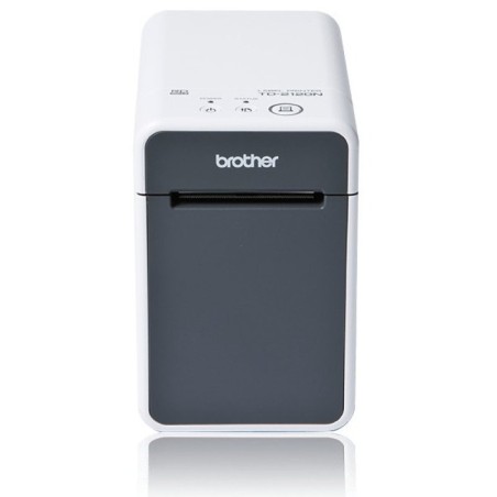 Stampante termica per etichette Brother TD2125N USB, LAN - Risoluzione 203 dpi - Velocità 152,4 mm - Colore Bianco/Grigio