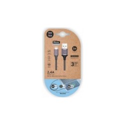 TechOneTech Cable USB-A Macho a Lightning Macho 2m - Recubierto de Nylon Trenzado