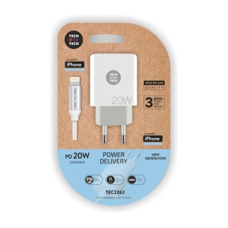 Caricatore da muro PD TechOneTech da 20 W + cavo da USB-C a Lightning