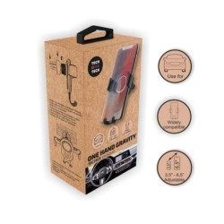 TechOneTech Soporte de Coche para Smartphones hasta 6.5" por Gravedad - Fijacion a Salida de Ventilacion