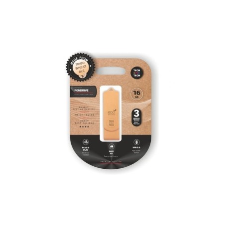 TechOneTech ecoTech Memoria USB 2.0 16 GB (Pendrive) - Realizzata con paglia di grano