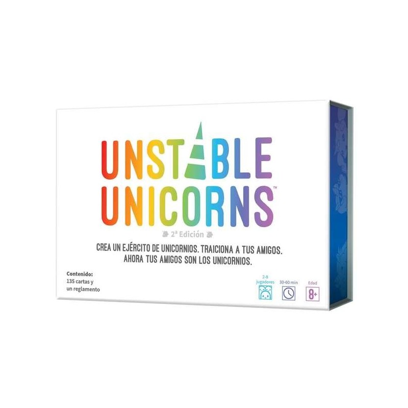 Unstable Unicorns Juego de Cartas - Tematica Fantasia  - De 2 a 8 Jugadores - A partir de 8 Años - Duracion 30-60min. aprox.