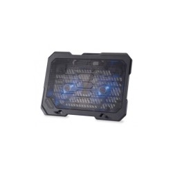 Conceptronic Plataforma de Refrigeracion Para Portatiles - Hasta 15.6" - 2 Ventiladores - Leds Azules - Color Negro
