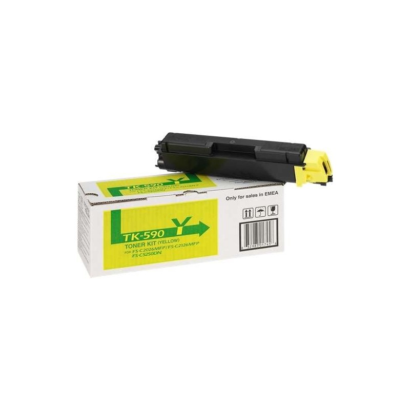 Kyocera TK590 Amarillo Cartucho de Toner Original - 1T02KVANL0/TK590Y