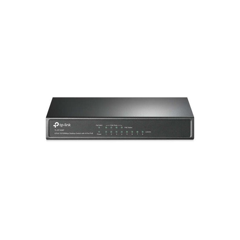 Switch PoE desktop TP-Link con 8 porte a 10/100 Mbps Switch PoE desktop TP-Link con 8 porte a 10/100 Mbps