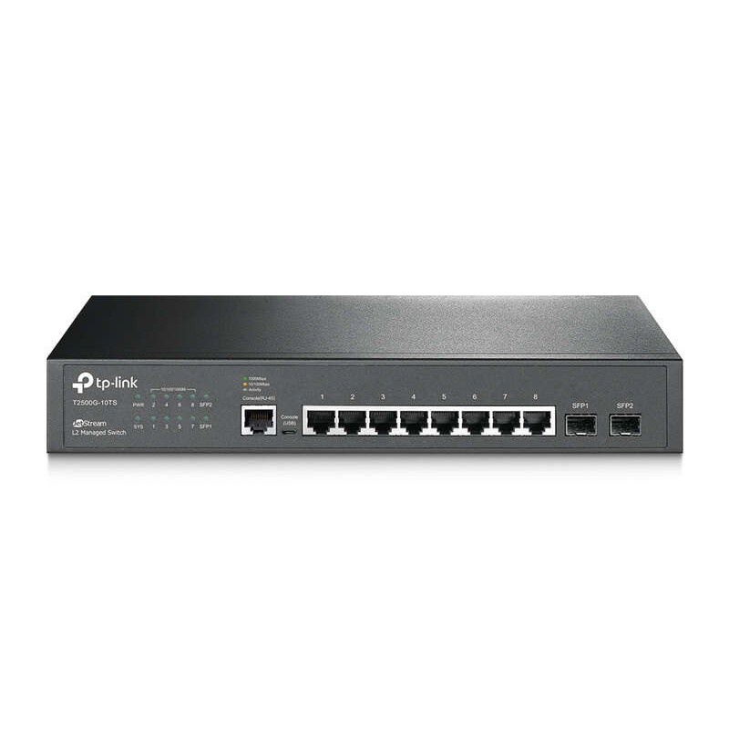 TP-Link Switch Gestionable Gigabit L2 JetStream - 8 Puertos con 2 Ranuras SFP TP-Link Switch Gestionable Gigabit L2 JetStream - 8 Puertos con 2 Ranuras SFP
