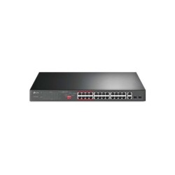 Switch TP-Link 24 porte 10/100Mbps + 2 porte Gigabit PoE+ - Non gestibile - Modalità Isolamento/Priorità - Plug &amp; Play