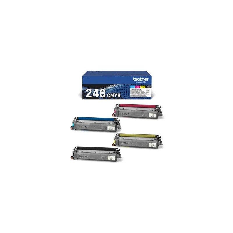 Brother TN248CMYK Confezione da 4 cartucce toner originali - TN248VAL Brother TN248CMYK Confezione da 4 cartucce toner originali - TN248VAL