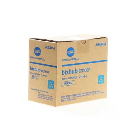Cartuccia toner originale ciano Konica Minolta TNP50 - TNP50C/A0X5454