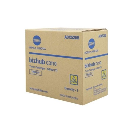 Cartuccia toner giallo originale Konica Minolta TNP51 - TNP51Y/A0X5255