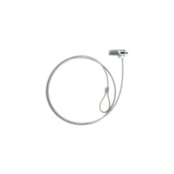 Tooq Cable de Seguridad Universal con Combinacion para Portatiles - Bloqueo de 4 Digitos - Acero 4.5mm - Longitud 1.50m