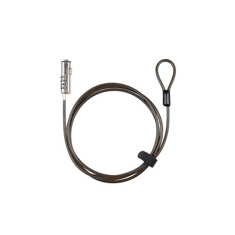 Cavo di sicurezza Tooq Nano 2,5x6 mm Combinazione portatile - Colore grigio Cavo di sicurezza Tooq Nano 2,5x6 mm Combinazione portatile - Colore grigio