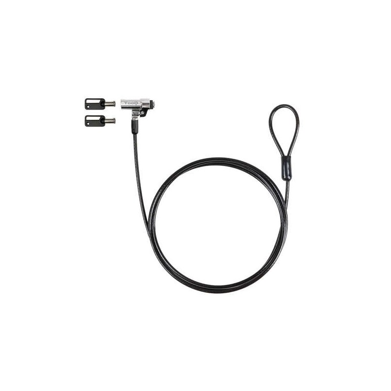 Cavo di sicurezza Tooq Nano con chiave da 2,5x6 mm per laptop - Colore grigio Cavo di sicurezza Tooq Nano con chiave da 2,5x6 mm per laptop - Colore grigio