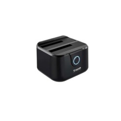 Tooq Docking Station USB 3.0 - HDD/SSD 2.5", 3.5" SATA I,II,III - Pulsante Clonazione - Backup - Colore Nero