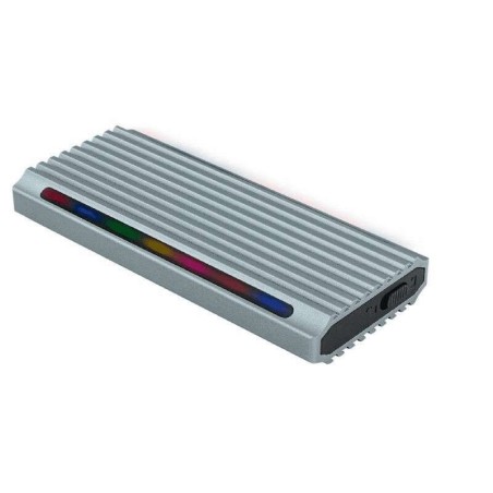 Custodia SSD esterna Tooq Shinobi M.2 NGFF/NVMe USB-A 3.1 Gen2 RGB