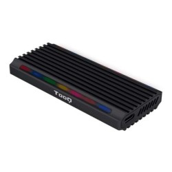 Custodia SSD esterna Tooq Shinobi M.2 NGFF/NVMe USB-C 3.1 Gen2 RGB