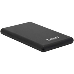 Tooq Custodia esterna per HDD/SDD da 2,5" fino a 9,5 mm SATA USB-C con adattatore a USB-A - Nero