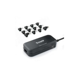 Tooq Caricatore Automatico Universale per Laptop 90W - 2x USB - 12 Adattatori - Voltaggio 12-20V