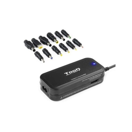 Caricabatterie Universale per Laptop Tooq 90W - USB - 12 Adattatori - Voltaggio 15-24V