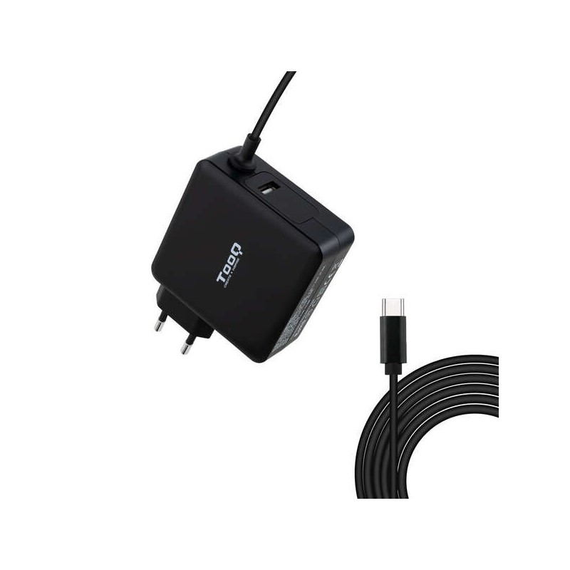 Caricatore universale per laptop Tooq USB-C da 90 W - Compatibile con PD - Cavo da 1,80 m Caricatore universale per laptop Tooq USB-C da 90 W - Compatibile con PD - Cavo da 1,80 m
