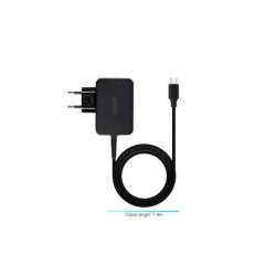 Caricabatterie per laptop Tooq GaN USB-C/PD da 65 W - Cavo da 1,80 m - Nero