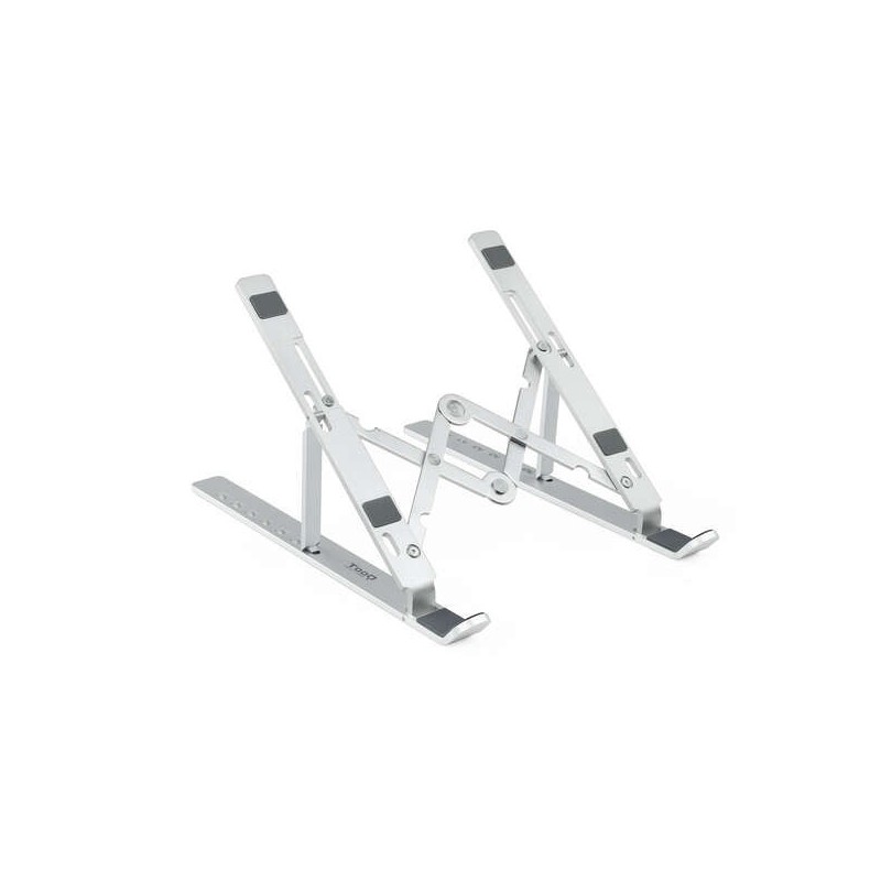 Tooq Soporte para Portatil hasta 15" - 7 Niveles de Altura - Plegable - Base Antideslizante - Peso Max 5kg - Color Plata Tooq Soporte para Portatil hasta 15" - 7 Niveles de Altura - Plegable - Base Antideslizante - Peso Max 5kg - Color Plata