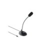 Tooq Microfono de Escritorio Flexible Omnidireccional - Interruptor On/Off - Cable de 2m - Jack 3.5mm - Color Negro