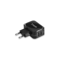 Tooq Cargador de Pared 2x USB 2.0 - Tecnologia AI - Color Negro