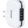 Caricatore da muro Tooq 4x USB 2.0 - Tecnologia AI - Colore bianco