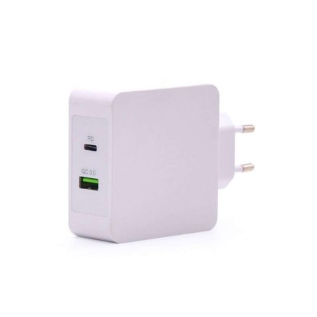 Caricatore da muro USB 3.0 Tooq, USB-C - Ricarica rapida - Bianco