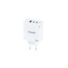 Tooq Cargador de Pared GaN 2 USB-C/PD + USB-A/QC 65W - Color Blanco