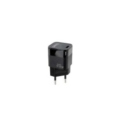 Caricatore da muro USB-C/PD Tooq da 20 W - Nero