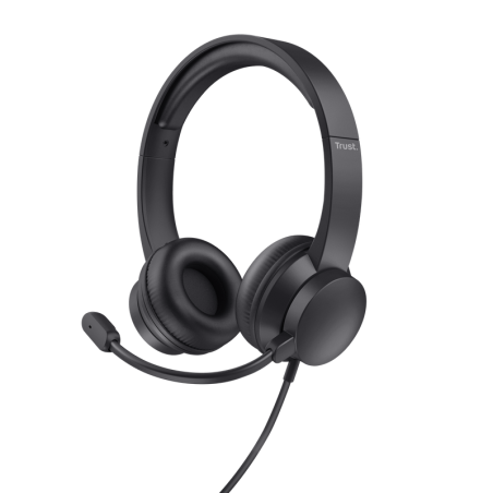 Cuffie Trust Ayda per PC - Archetto regolabile - Controllo volume e microfono pieghevole - Connessione USB - Suono stereo