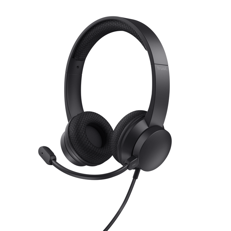 Cuffie Trust Ayda con microfono con cancellazione del rumore - Connessione USB e USB-C - Controllo volume e disattivazione audio Cuffie Trust Ayda con microfono con cancellazione del rumore - Connessione USB e USB-C - Controllo volume e disattivazione audio