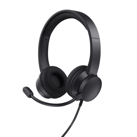 Trust Auriculares Ayda con Microfono Cancelacion de Ruido - Conexion USB y USB-C - Control de Volumen y Silencio en el Auricular