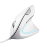 Mouse ergonomico Trust Verto - 1600 dpi - 6 pulsanti - Bianco