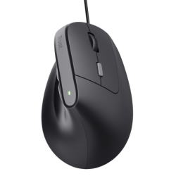 Mouse ergonomico Trust Bayo Ii - 2400 dpi - 6 pulsanti - Colore nero