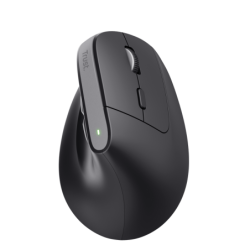 Mouse ergonomico wireless ricaricabile Trust Bayo+ - 2400 dpi - 6 pulsanti - Colore nero