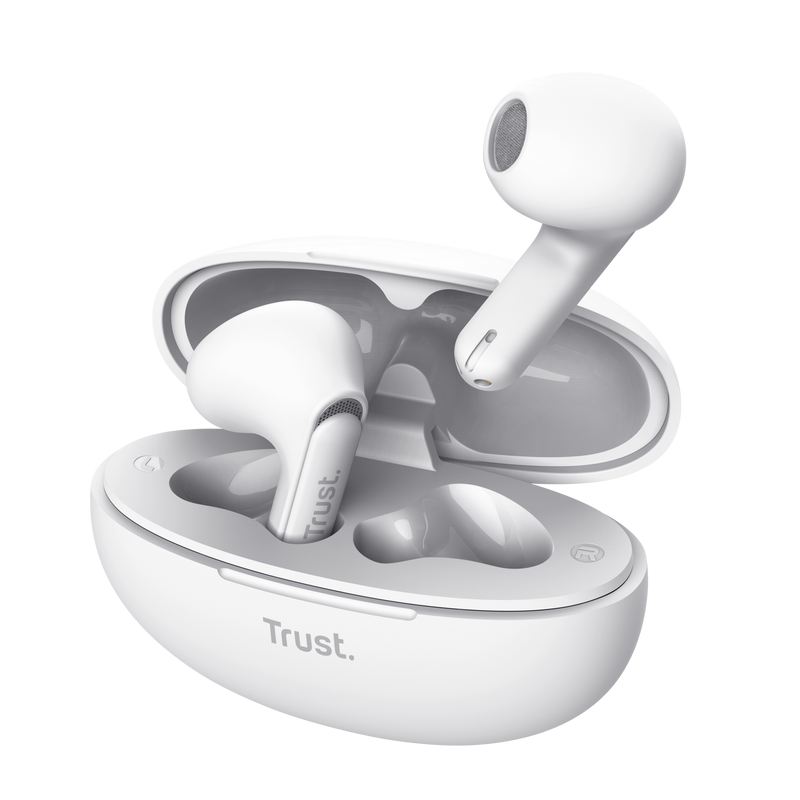 Trust Auriculares Inalambricos Yavi - Inalambricos, Bluetooth - ENC - Color Blanco Trust Auriculares Inalambricos Yavi - Inalambricos, Bluetooth - ENC - Color Blanco