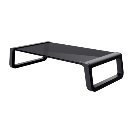 Supporto per monitor in vetro temperato Trust: eleva il tuo monitor in una posizione ergonomica: organizza facilmente la tua scr