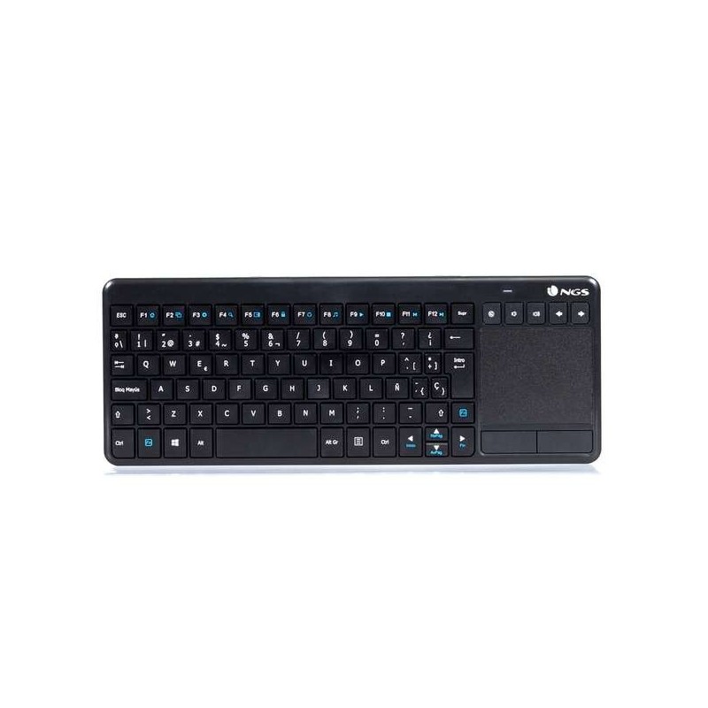 Tastiera multimediale wireless NGS TV Warrior con touchpad da 2,4 GHz - nera Tastiera multimediale wireless NGS TV Warrior con touchpad da 2,4 GHz - nera