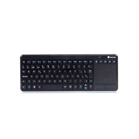 Tastiera multimediale wireless NGS TV Warrior con touchpad da 2,4 GHz - nera