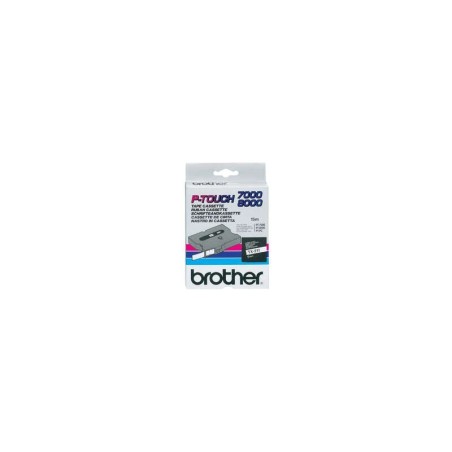 Nastro per etichette laminato originale Brother TX211 - Testo nero su sfondo bianco - Larghezza 6 mm x 15 metri