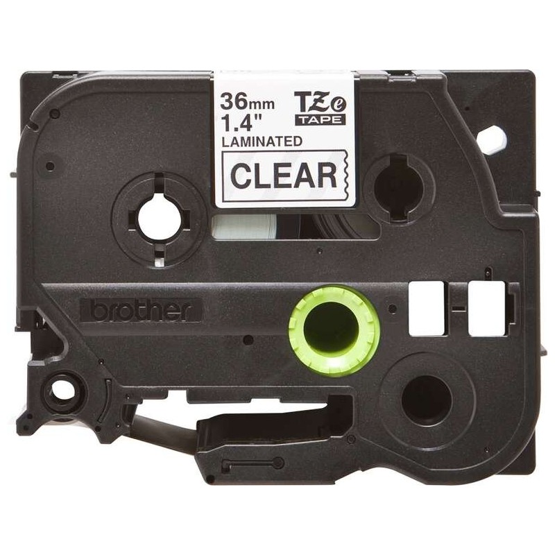 Brother TZe161 Cinta Laminada Original de Etiquetas - Texto negro sobre fondo transparente - Ancho 36mm x 8 metros