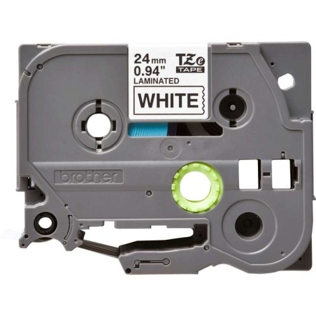 Nastro per etichette laminato originale Brother TZe251 - Testo nero su sfondo bianco - Larghezza 24 mm x 8 metri