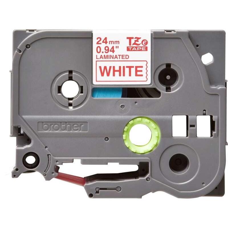 Nastro per etichette laminato originale Brother TZe252 - Testo rosso su sfondo bianco - Larghezza 24 mm x 8 metri Nastro per etichette laminato originale Brother TZe252 - Testo rosso su sfondo bianco - Larghezza 24 mm x 8 metri